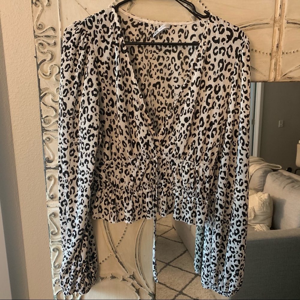 Beautiful Zara cheetah blouse